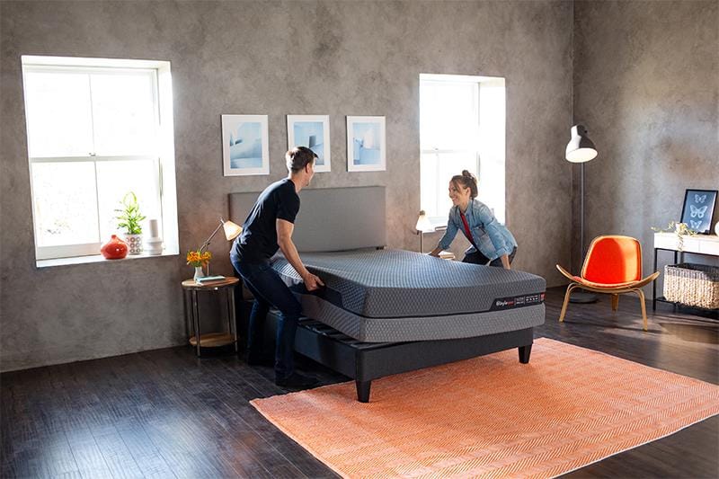 Couple flipping hybrid mattress