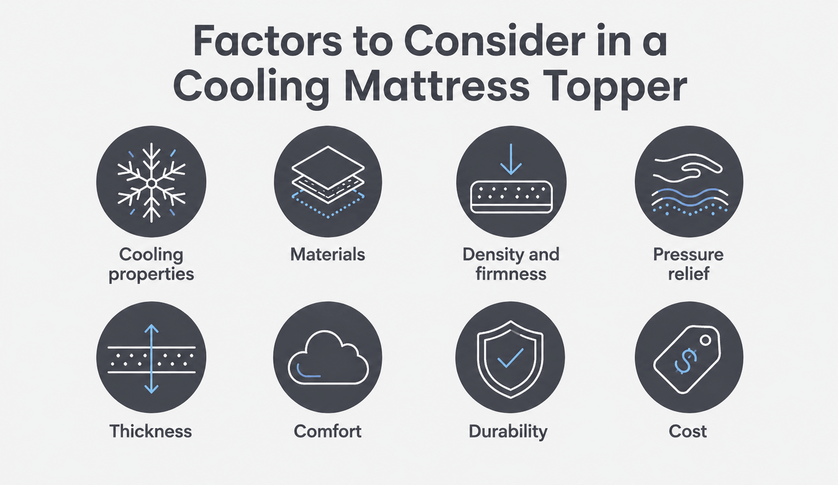 Factors to consider in a cooling mattress topper